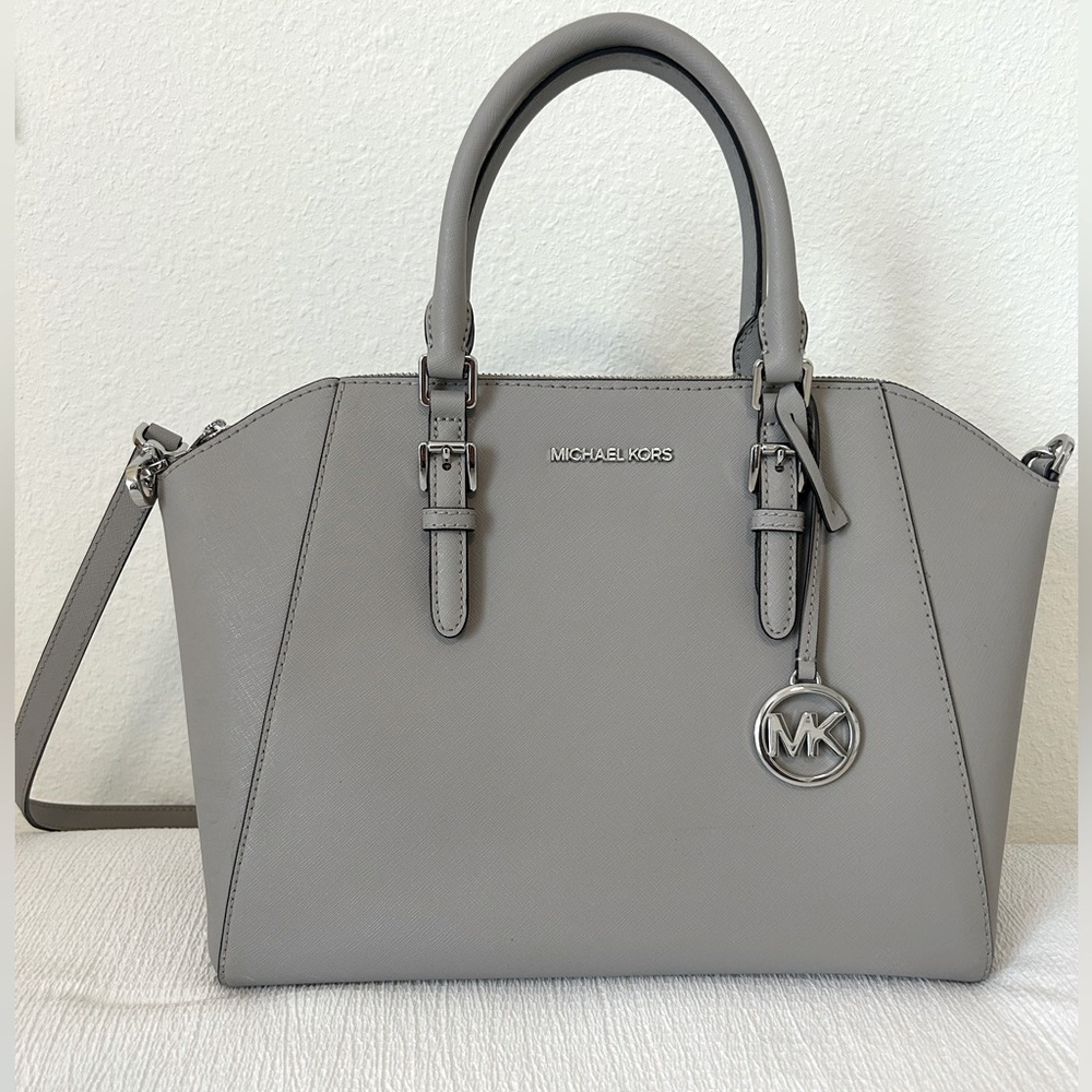 Authentic michael kors light grey bag